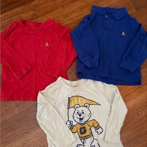 GAP Long Sleeve Tees Red and Blue
